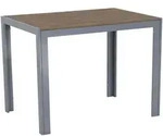 Gardissimo FIRE ALMA Nonwood Alu-Gartentisch Gartenm&ouml;bel 100x70cm silber