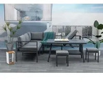 Gardissimo LIMA Alu Ecklounge Gartenm&ouml;bel Sitzgruppe Liege anthrazit
