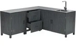 Gardissimo RUDOLF Alu Outdoor K&uuml;che inkl. Sp&uuml;le wetterfest carbon black