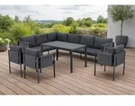 Gardissimo SORRENT Alu Ecklounge mit 3 Sesseln Gartenm&ouml;bel Set Gruppe