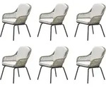 Garden Impressions TRITON 6er-Set Rope Alu Loungesessel Gartenstuhl sand