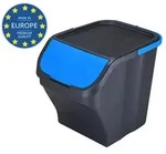 Gardissimo STACK Abfalleimer 25 Liter M&uuml;lleimer M&uuml;lltrenner Sortierer blau