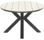 Gardissimo ARMATI Nonwood Alu-Gartentisch Gartenm&ouml;bel 148cm (rund) anthrazit / hell