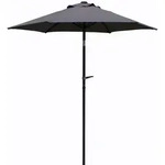 Gardissimo NEW SUNNY Sonnenschirm &Oslash; 200cm Gartenschirm Kurbelschirm anthrazit
