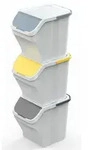 Gardissimo SORT 3er-Set Abfalleimer 25 Liter M&uuml;lleimer M&uuml;lltrenner Sortierer