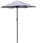 Gardissimo NEW SUNNY Sonnenschirm &Oslash; 180cm Gartenschirm Kurbelschirm hellgrau