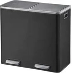 Gardissimo MATTY XL Duo M&uuml;lleimer Edelstahl Abfalleimer Treteimer 2x30 Liter
