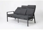 Gardissimo TURIN 3 Sitzer Gartenbank Gartenm&ouml;bel Sofa mit Alu-Gestell...