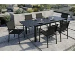 Gardissimo LIFE 7tlg. Alu Gartenm&ouml;bel Set Sitzgarnitur stapelbar mit...