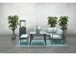 Garden Impressions WELLINGTON Alu Ecklounge Gartenm&ouml;bel Gruppe carbon mint grey