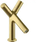 hansgrohe AXOR Starck 2-Griff Waschtischarmatur 80 mit Zugstangen-Ablaufgarnitur,
