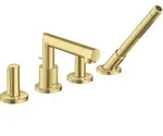 hansgrohe AXOR Uno 4-Loch Wannenrandarmatur, Zerogriff, Ausladung 152mm, 45444950,