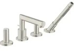 hansgrohe AXOR Uno 4-Loch Wannenrandarmatur, Zerogriff, Ausladung 152mm, 45444800,