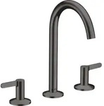hansgrohe AXOR One 3-Loch Waschtischarmatur 170 mit Push-Open Ablaufgarnitur,
