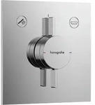 hansgrohe DuoTurn E Mischer, Unterputz, 2 Verbraucher, 2 Funktionen, eckige Rosette,