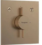 hansgrohe DuoTurn E Mischer, Unterputz, 2 Verbraucher, 2 Funktionen, eckige Rosette,