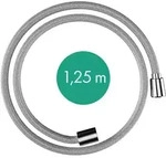 hansgrohe Designflex Textilbrauseschlauch, L&auml;nge 1250mm, 28220000, Farbe: Chrom