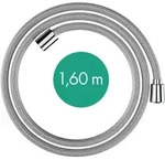 hansgrohe Designflex Textilbrauseschlauch, L&auml;nge 1600mm, 28260000, Farbe: Chrom