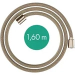 hansgrohe Designflex Textilbrauseschlauch, L&auml;nge 1600mm, 28260140, Farbe: Brushed