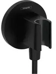 hansgrohe FixFit S Wandanschluss, mit Brausehalter, 26888670, Farbe: Mattschwarz