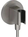 hansgrohe FixFit S Wandanschluss, mit Brausehalter, 26888340, Farbe: Brushed...