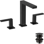 hansgrohe Tecturis E Waschtischarmatur 150, 3-Loch, mit Push-Open Ablaufgarnitur,