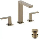 hansgrohe Tecturis E Waschtischarmatur 150, 3-Loch, mit Push-Open Ablaufgarnitur,