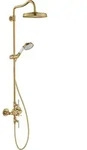 hansgrohe AXOR Montreux Showerpipe mit Thermostat, Kopfbrause 240 1-jet Classic,