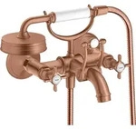 hansgrohe AXOR Montreux 2-Griff-Wannenarmatur Aufputz, 16540310, Farbe: Brushed...