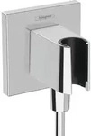 hansgrohe FixFit E Wandanschluss, mit Brausehalter, 26889000, Farbe: Chrom