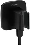 hansgrohe FixFit Q Wandanschluss, mit Brausehalter, 26887670, Farbe: Mattschwarz