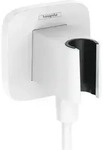 hansgrohe FixFit Q Wandanschluss, mit Brausehalter, 26887700, Farbe: Wei&szlig; matt