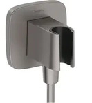 hansgrohe FixFit Q Wandanschluss, mit Brausehalter, 26887340, Farbe: Brushed...