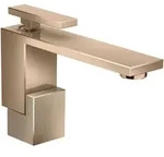 hansgrohe AXOR Edge Einhebel-Waschtischmischer 130 mit Push-Open Ablaufgarnitur,