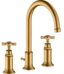 hansgrohe AXOR Montreux 3-Loch Waschtischarmatur 180, Zugstangen-Ablaufgarnitur,
