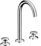 hansgrohe AXOR One 3-Loch Waschtischarmatur Select 170 mit Push-Open Ablaufgarnitur,