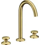 hansgrohe AXOR One 3-Loch Waschtischarmatur Select 170 mit Push-Open Ablaufgarnitur,