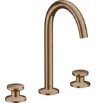 hansgrohe AXOR One 3-Loch Waschtischarmatur Select 170 mit Push-Open Ablaufgarnitur,