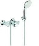 GROHE Costa Zweigriff-Wannenbatterie, Ausladung 144mm, mit Brausegarnitur Handbrause