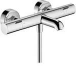 hansgrohe Ecostat Fine Wannenthermostat, Ausladung 177mm, Aufputz, 2...