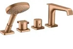 hansgrohe AXOR Citterio E 4-Loch Wannenrandarmatur mit Thermostat, 36411140,...