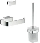 emco loft WC-Set, Toilettenpapierhalter ohne Deckel, chrom, 059800102