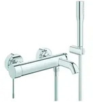 Grohe Essence Einhand-Wannenbatterie, Wandmontage, Ausladung 193mm, mit