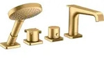 hansgrohe AXOR Citterio E 4-Loch Wannenrandarmatur mit Thermostat, 36411950,...