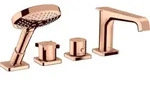 hansgrohe AXOR Citterio E 4-Loch Wannenrandarmatur mit Thermostat, 36411300,...
