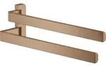hansgrohe AXOR UNIVERSAL Accessories Doppel-Handtuchhalter, 42821310, Farbe: Brushed