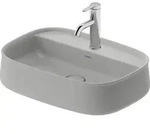Duravit Zencha Aufsatzbecken 550 mm, ein Hahnloch, 2374556771, Farbe: Grau Seidenmatt