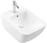 Villeroy & Boch Venticello Bidet, 1 Hahnloch, mit &Uuml;berlauf, wandh&auml;ngend, 375x560mm,