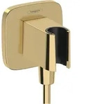 hansgrohe FixFit Q Wandanschluss, mit Brausehalter, 26887990, Farbe: Polished...
