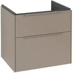 Villeroy & Boch Subway 3.0 Waschbeckenunterschrank, LED-Beleuchtung, 2 Ausz&uuml;ge,